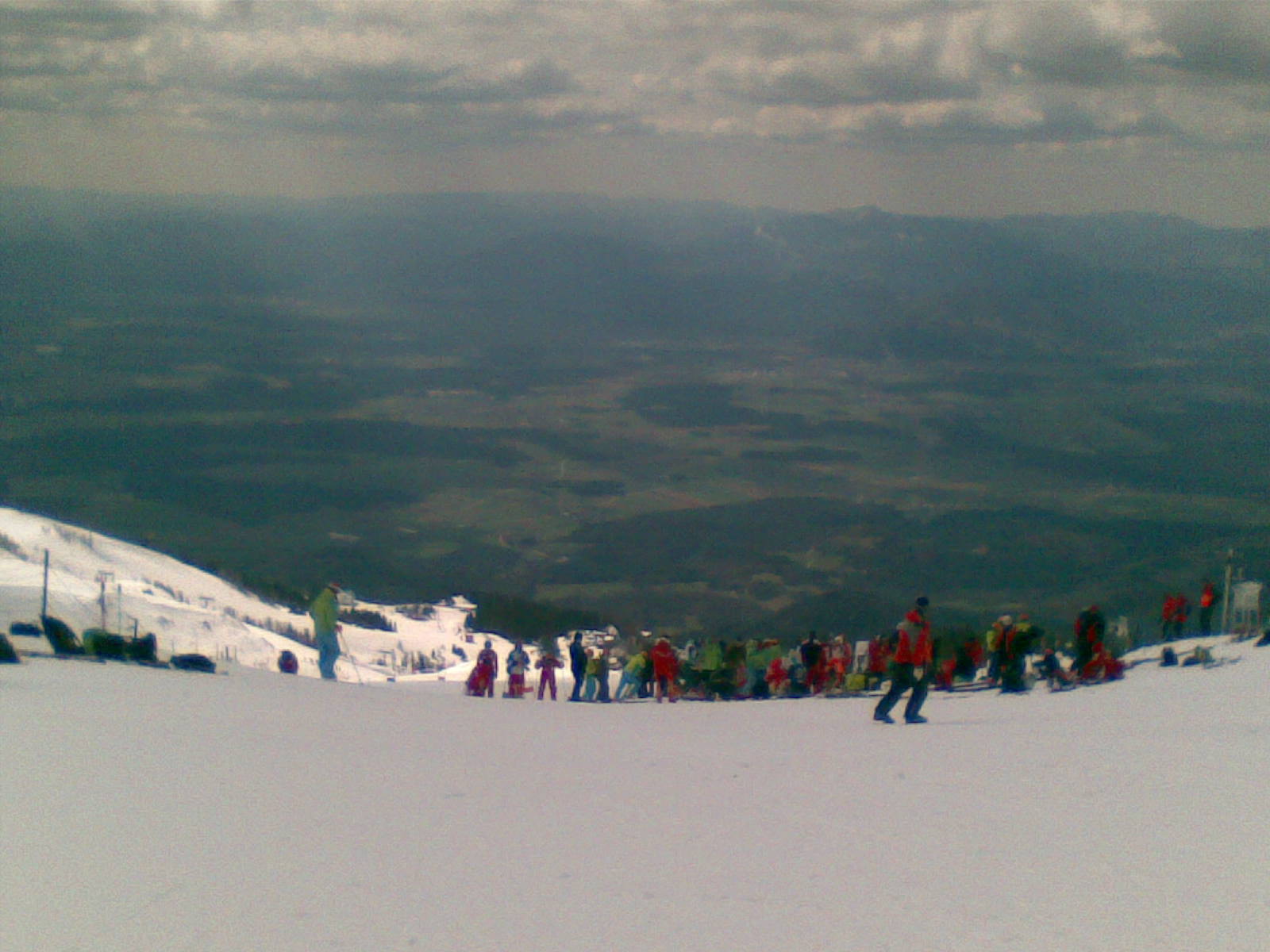 Startovní prostor pro Giant Slalom...